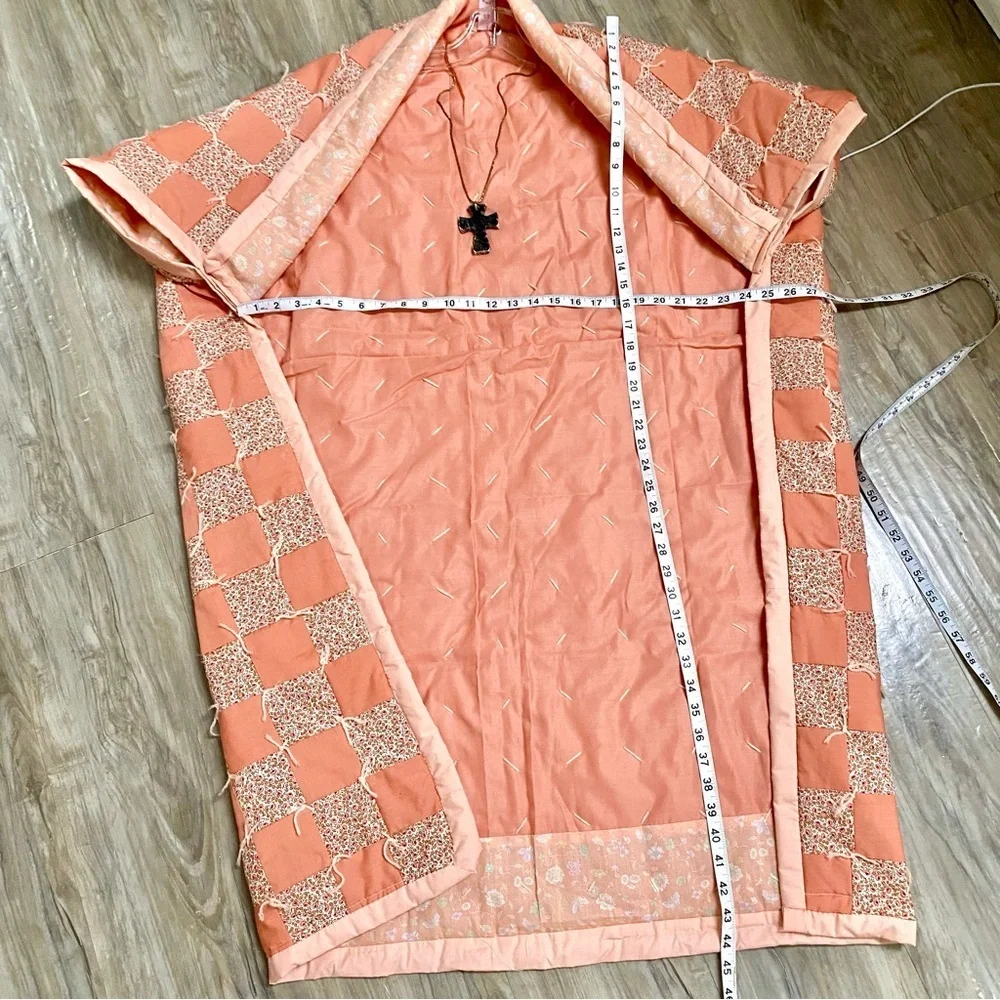 Artisan QUILTED Cocoon duster kimono w cabin granny vibe - Picture 11 of 11